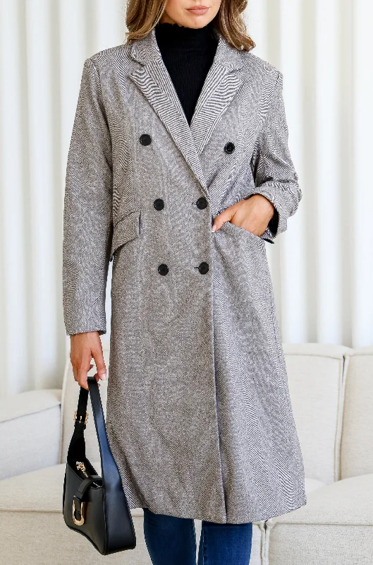 Plus size bohemian - style midi dress for a casual - chic lookWaldorf Herringbone Double Breasted Coat - Black Herringbone Plus size bohemian - style midi dress for a casual - chic lookWaldorf Herringbone Double Breasted Coat - Black Herringbone