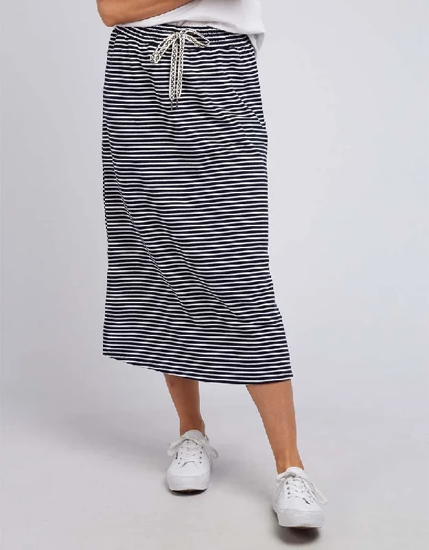 Plus size one - shoulder formal dress for a unique lookTravel Skirt - Navy/White Stripe Plus size one - shoulder formal dress for a unique lookTravel Skirt - Navy/White Stripe