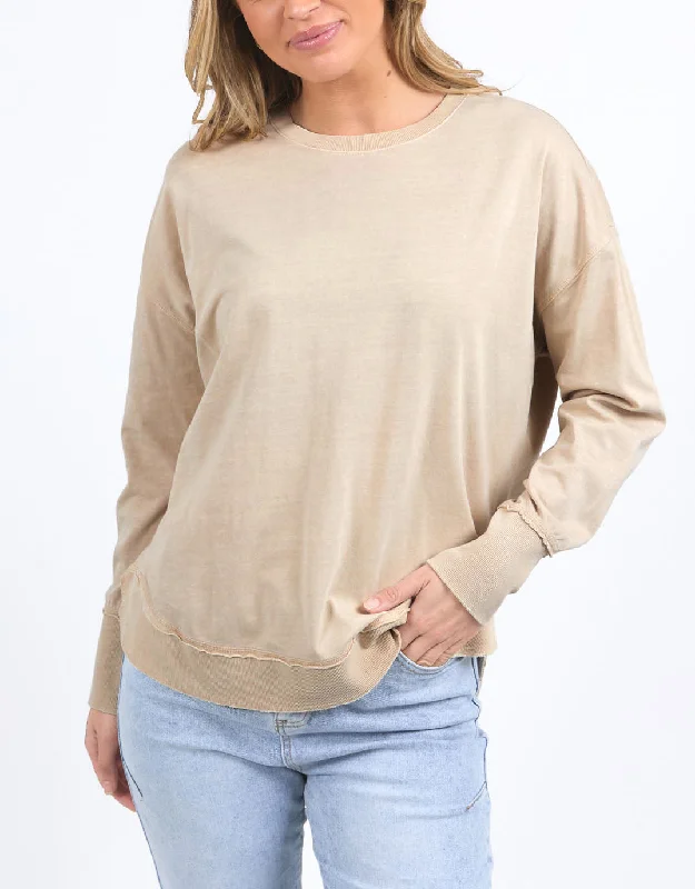 Plus size halter - neck beach dress for a breezy vacationFarrah Long Sleeve - Oatmeal Plus size halter - neck beach dress for a breezy vacationFarrah Long Sleeve - Oatmeal