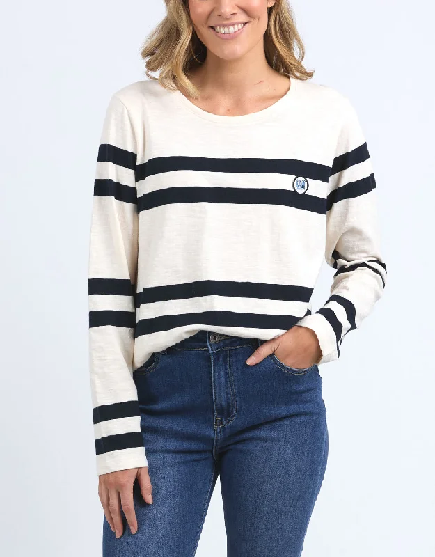 Plus size long - sleeve knitted dress for winter warmthAllegra Long Sleeve Tee - Vintage White Plus size long - sleeve knitted dress for winter warmthAllegra Long Sleeve Tee - Vintage White