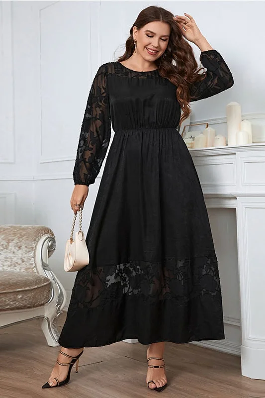 Plus size one - shoulder formal dress for a unique lookA-Line Ankle Length Lace Dress 683689364893 Plus size one - shoulder formal dress for a unique lookA-Line Ankle Length Lace Dress 683689364893