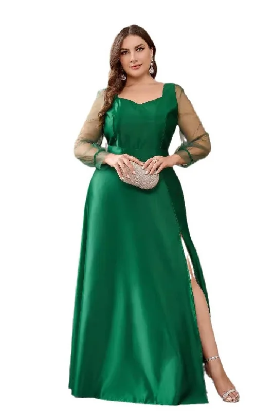 Plus size bohemian - style midi dress for a casual - chic lookA-Line Floor Length Satin dress 829286840562 Plus size bohemian - style midi dress for a casual - chic lookA-Line Floor Length Satin dress 829286840562