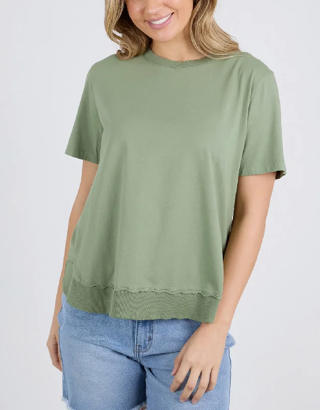 Plus size one - shoulder formal dress for a unique lookFarrah Short Sleeve Tee - Fern Plus size one - shoulder formal dress for a unique lookFarrah Short Sleeve Tee - Fern