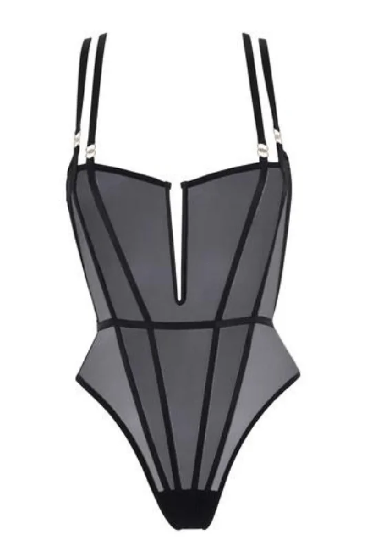Neon Bodysuits to Stand Out at PartiesElizabeth Soft Bodysuit - Black
