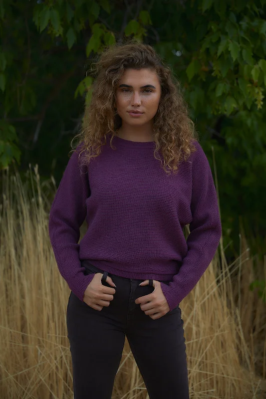 Organic Cotton Women Sweater for an Eco - Friendly ChoiceAurora Sweater in Berry