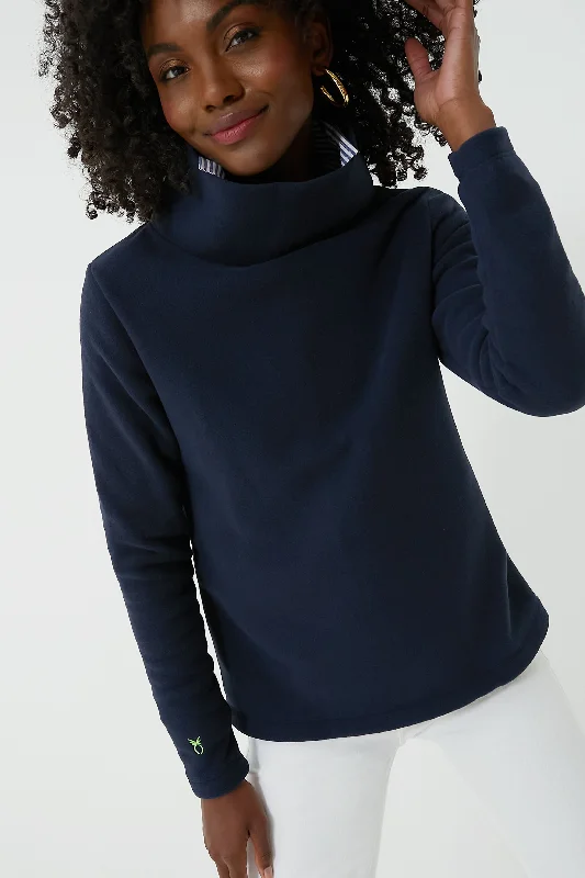 Plus - Size Women Sweater with a Flattering FitNavy Greenpoint Turtleneck
