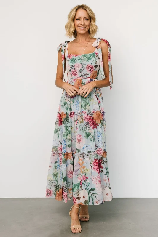 Sheath Women Dress with a Tailored Fit for a Professional LookAnita Maxi Dress | Light Blue Multi Floral Sheath Women Dress with a Tailored Fit for a Professional LookAnita Maxi Dress | Light Blue Multi Floral