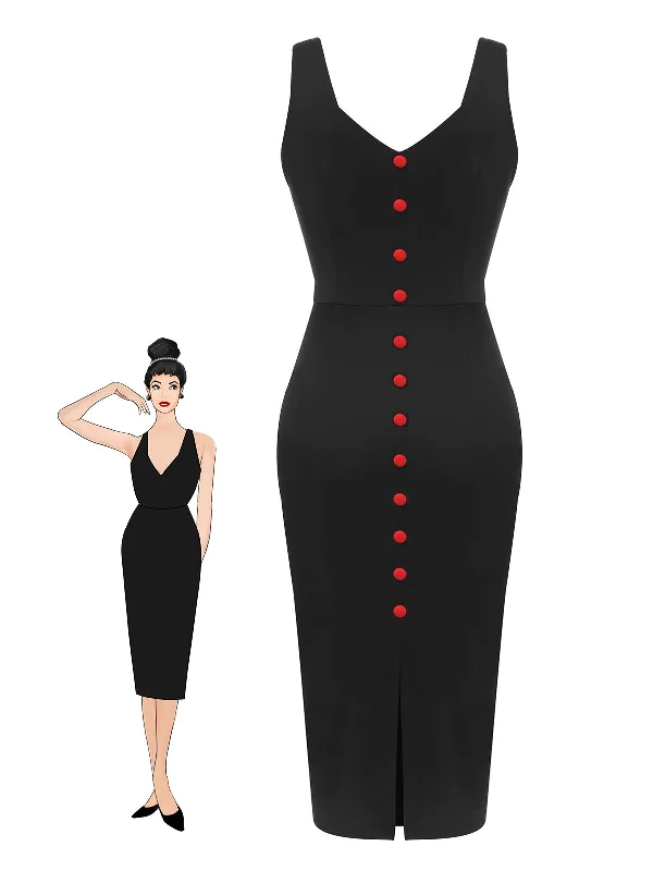 Empire Waist Women Dress to Accentuate the Bust and Conceal the WaistBlack 1960s V-Neck Solid Bodycon Dress Empire Waist Women Dress to Accentuate the Bust and Conceal the WaistBlack 1960s V-Neck Solid Bodycon Dress