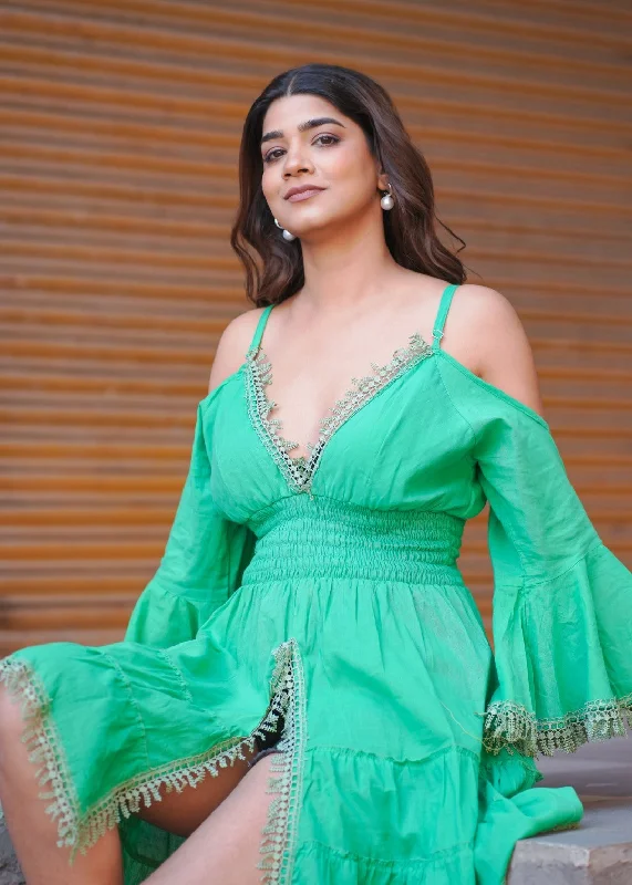 Sheath Women Dress with a Tailored Fit for a Professional LookFiji Dress Green