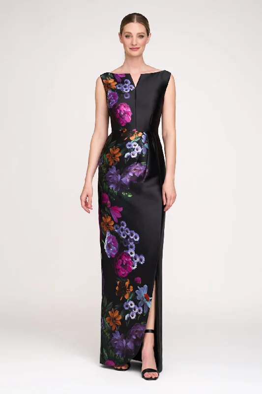 Pleated Women Dress with a Timeless and Elegant TextureHelene Column Gown