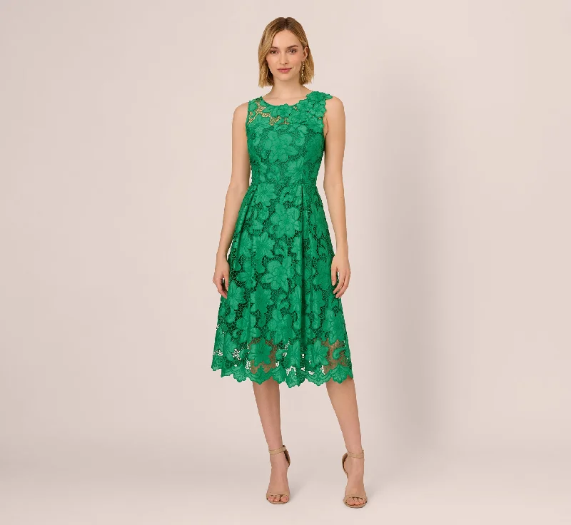 Shift Women Dress with a Simple and Classic Design for Everyday WearLace Sleeveless Midi Dress With Sheer Neck And Hem In Green Shift Women Dress with a Simple and Classic Design for Everyday WearLace Sleeveless Midi Dress With Sheer Neck And Hem In Green
