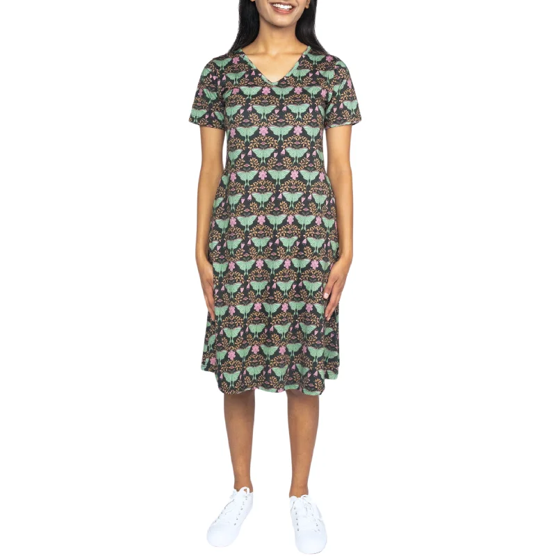 Mermaid - Style Women Dress with a Fitted Silhouette for Special OccasionsLuna Moth A-Line Dress (No Waist Seam) Mermaid - Style Women Dress with a Fitted Silhouette for Special OccasionsLuna Moth A-Line Dress (No Waist Seam)