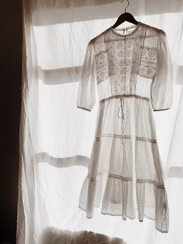Printed Abstract Women Dress for a Modern and Artistic AppealSAINSBURY WHITE COTTON LACE DRESS Printed Abstract Women Dress for a Modern and Artistic AppealSAINSBURY WHITE COTTON LACE DRESS