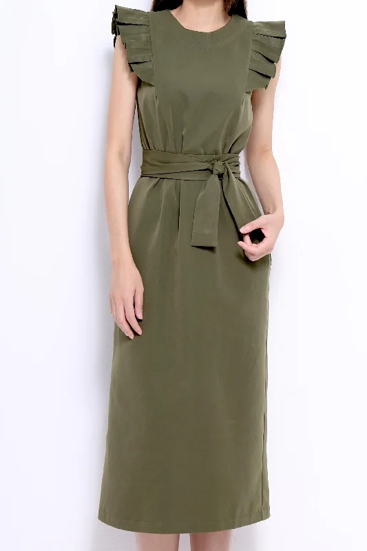 Mermaid - Style Women Dress with a Fitted Silhouette for Special OccasionsSofina Ruffled Shoulder Dress Mermaid - Style Women Dress with a Fitted Silhouette for Special OccasionsSofina Ruffled Shoulder Dress