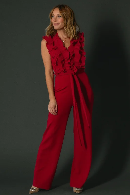 Shift Women Dress with a Simple and Classic Design for Everyday WearTyra Ruffle Tank Jumpsuit | Burgundy Shift Women Dress with a Simple and Classic Design for Everyday WearTyra Ruffle Tank Jumpsuit | Burgundy