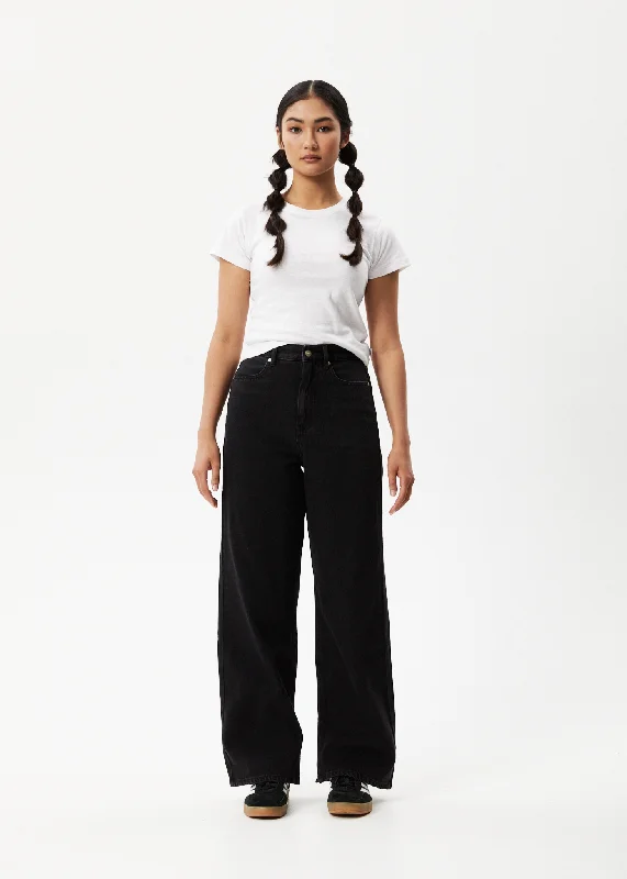 Light - wash women jeans for a fresh and summery appearanceAFENDS Womens Bella - Denim Baggy Jeans - Washed Black