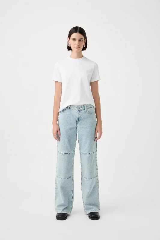 Embellished women jeans with studs or rhinestones for a glamorous touchBianca Mid Wide Leg Jean