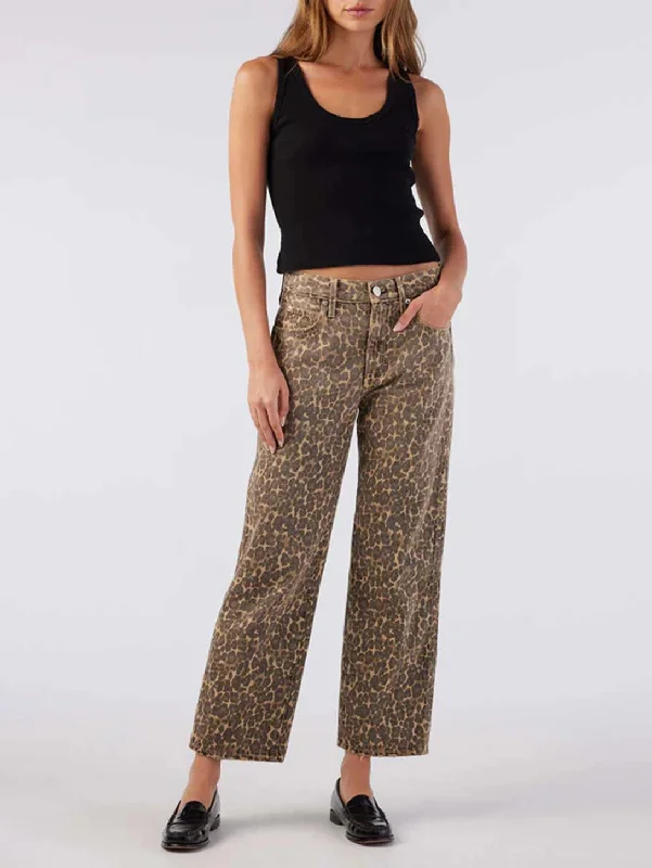 Colored women jeans in vibrant hues like red and yellowBillie Jean - Leopard