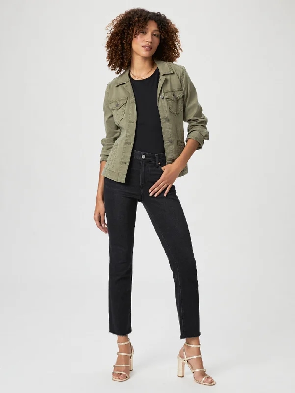 Cargo women jeans with multiple pockets for added functionalityCindy High Straight Jean - Black Lotus