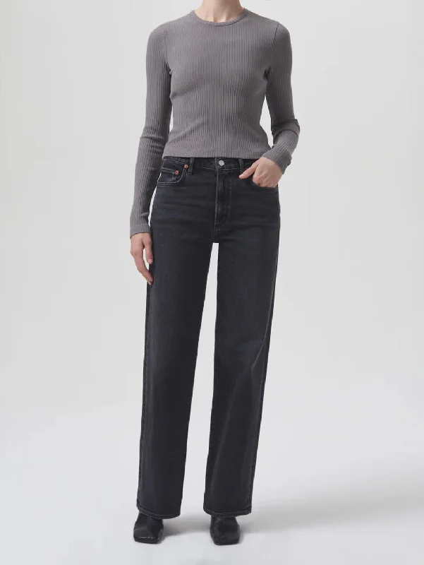 Plus - size women jeans for a comfortable and stylish fitHarper Mid Rise Straight Jean - Hush