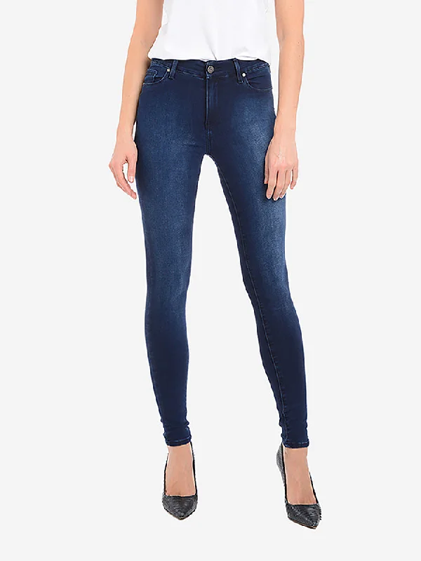 Embroidered women jeans with intricate patternsHigh Rise Skinny Ann Jeans