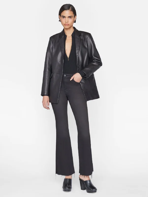 High - waisted women jeans for a flattering silhouetteLe Easy Flare Raw Jean - Blackfinn