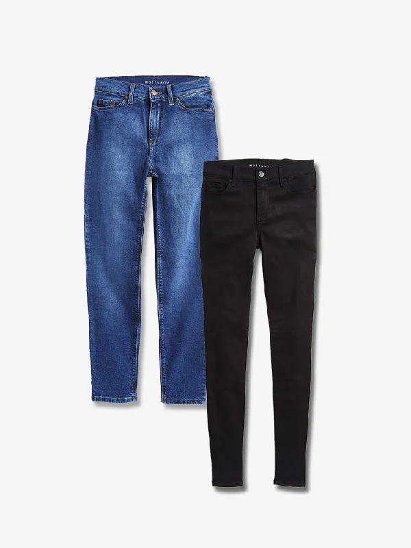 Jeggings women jeans combining the comfort of leggings and style of jeansSet 11: 2 pair of Women's Jeans