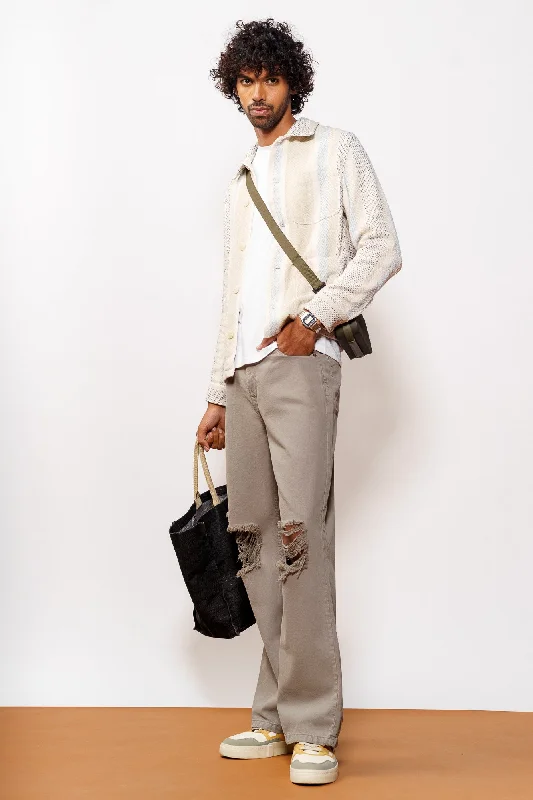 Distressed Wide Men's Jeans