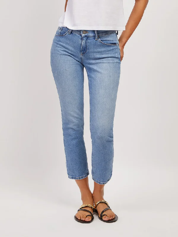 Embroidered women jeans with intricate patternsSlim Straight Hubert Jeans