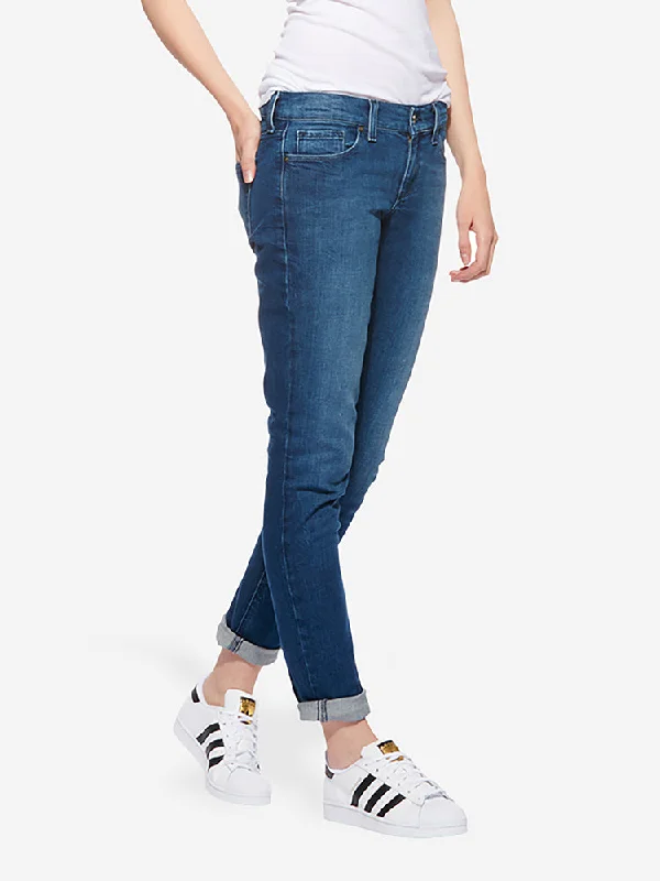 Acid - wash women jeans with a retro finishSlim Straight Laight Jeans