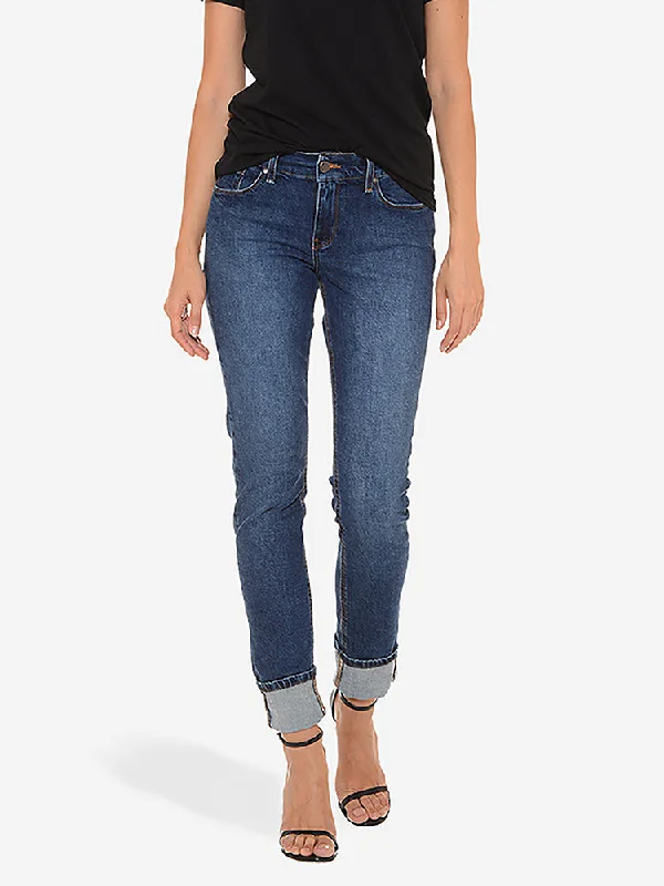 Colored women jeans in vibrant hues like red and yellowSlim Straight Ridge Jeans