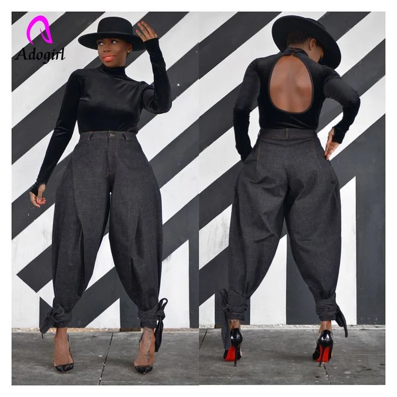 Women Jeans Black Denim Pants Vintage Jeans Loose Harem Trousers Casual High Waist Cargo Streetwear 2019 Autumn Pant for Female Women Jeans Black Denim Pants Vintage Jeans Loose Harem Trousers Casual High Waist Cargo Streetwear 2019 Autumn Pant for Female