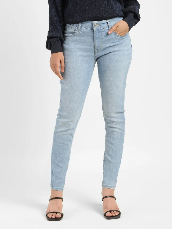 Ripped women jeans for a rebellious and fashion - forward styleWomen's Mid Rise 710 Super Skinny Jeans