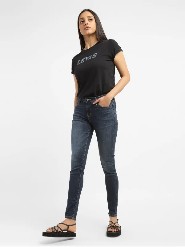 Acid - wash women jeans with a retro finishWomen's Mid Rise 710 Super Skinny Jeans