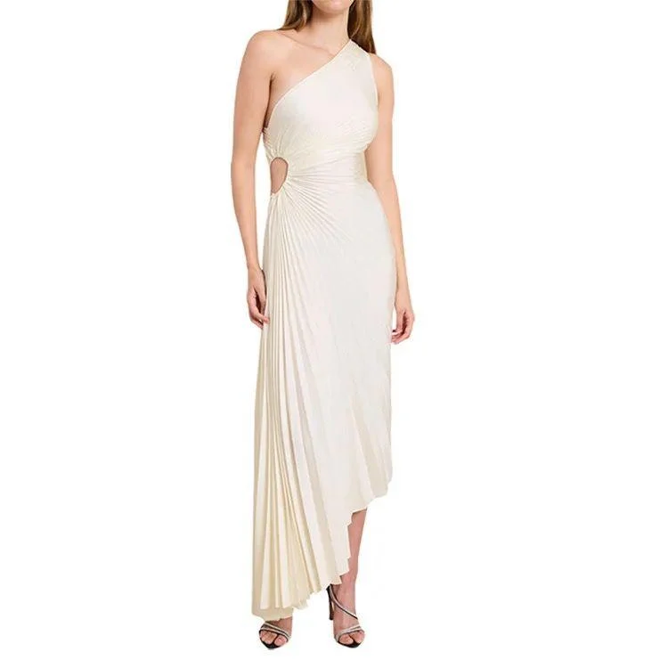Pleated Women Dress with a Timeless and Elegant TextureAdelina Statement Summer Dress Pleated Women Dress with a Timeless and Elegant TextureAdelina Statement Summer Dress