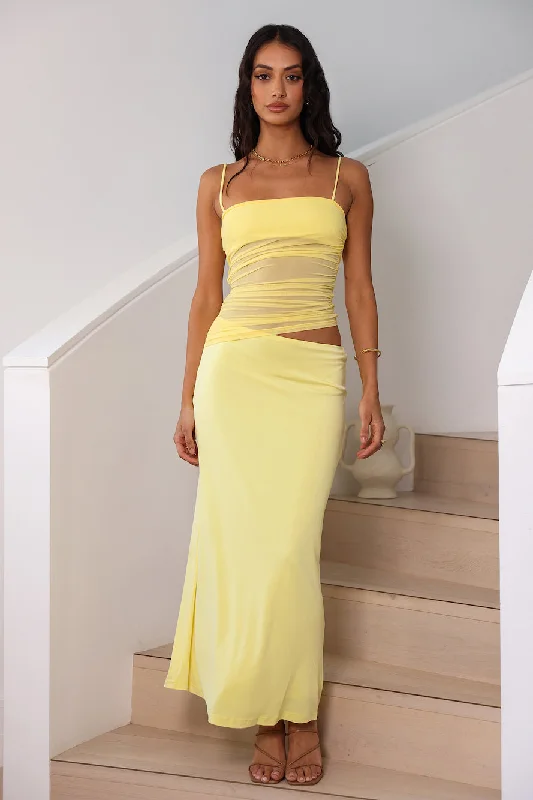 Wrap - Style Women Dress with Adjustable Fit for All Body TypesBelle Of The Ball Maxi Dress Yellow Wrap - Style Women Dress with Adjustable Fit for All Body TypesBelle Of The Ball Maxi Dress Yellow