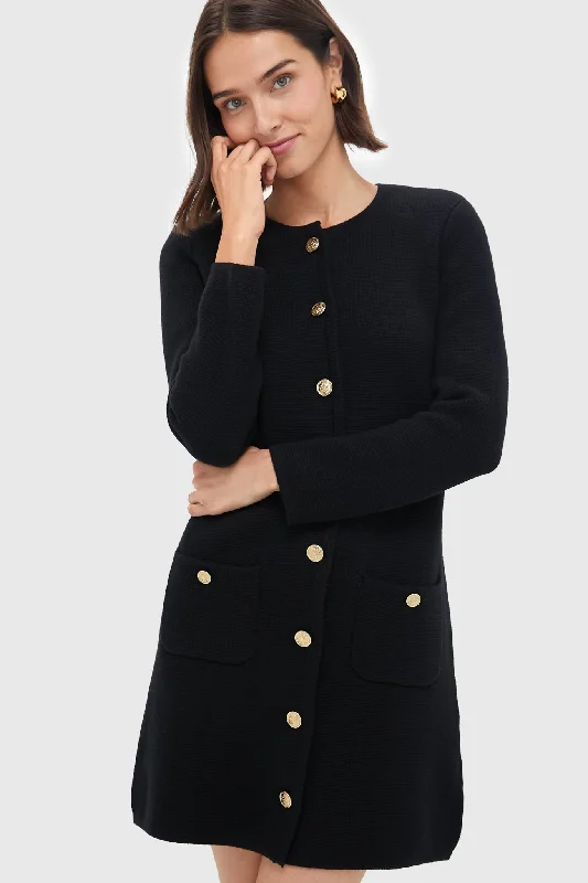 Sheath Women Dress with a Tailored Fit for a Professional LookBlack Stella Cardigan Dress Sheath Women Dress with a Tailored Fit for a Professional LookBlack Stella Cardigan Dress