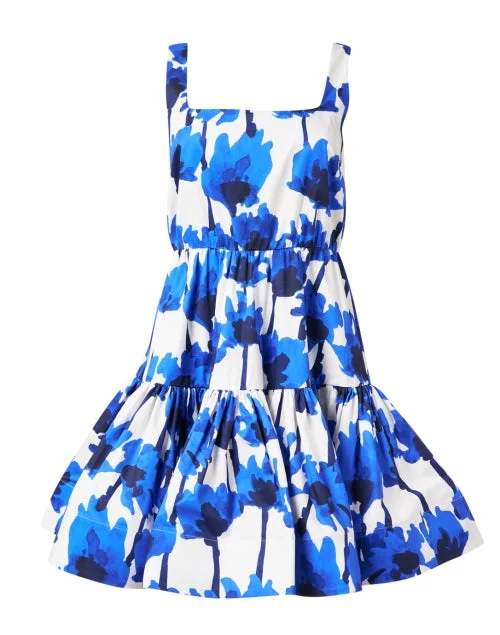 Wrap - Style Women Dress with Adjustable Fit for All Body TypesBlue and White Print Cotton Dress Wrap - Style Women Dress with Adjustable Fit for All Body TypesBlue and White Print Cotton Dress