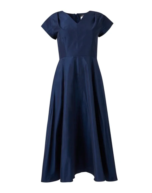 Long - Sleeve Women Dress in Velvet for a Luxurious Winter LookEtuania Navy Fit and Flare Dress Long - Sleeve Women Dress in Velvet for a Luxurious Winter LookEtuania Navy Fit and Flare Dress