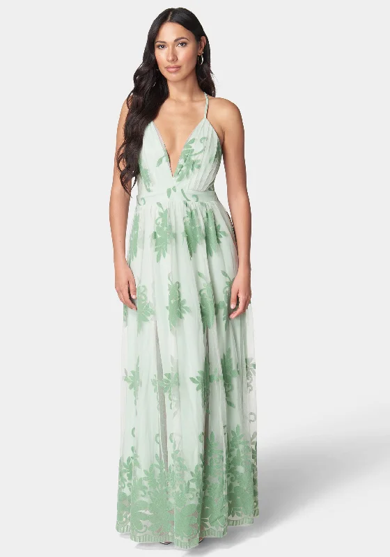 Strapless Women Dress with a Built - in Bra for Comfort and SupportPlunge Neck Embroidered Maxi Dress Strapless Women Dress with a Built - in Bra for Comfort and SupportPlunge Neck Embroidered Maxi Dress