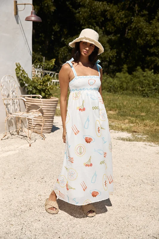 Lace - Embellished Women Dress for an Elegant and Sophisticated AppearanceProvence Escape Linen Maxi Dress Multi Lace - Embellished Women Dress for an Elegant and Sophisticated AppearanceProvence Escape Linen Maxi Dress Multi