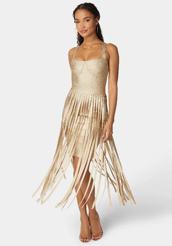 Pleated Women Dress with a Timeless and Elegant TextureSweetheart Bandage Top With Fringe Maxi Skirt Dress Pleated Women Dress with a Timeless and Elegant TextureSweetheart Bandage Top With Fringe Maxi Skirt Dress