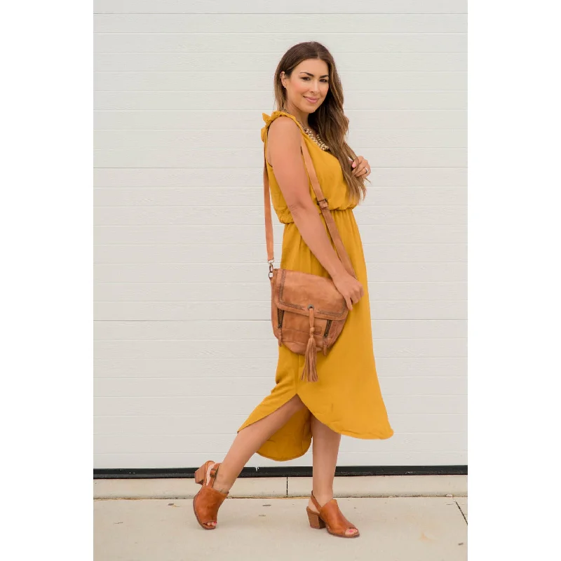 Wrap - Style Women Dress with Adjustable Fit for All Body TypesTie Shoulder Tank Midi Wrap - Style Women Dress with Adjustable Fit for All Body TypesTie Shoulder Tank Midi