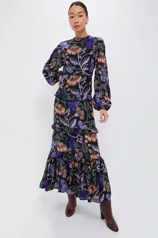 Plus Size Women Dress with a Flattering A - Line Cut for Comfort and StyleTurnin Peri Mock Neck Maxi Dress Plus Size Women Dress with a Flattering A - Line Cut for Comfort and StyleTurnin Peri Mock Neck Maxi Dress
