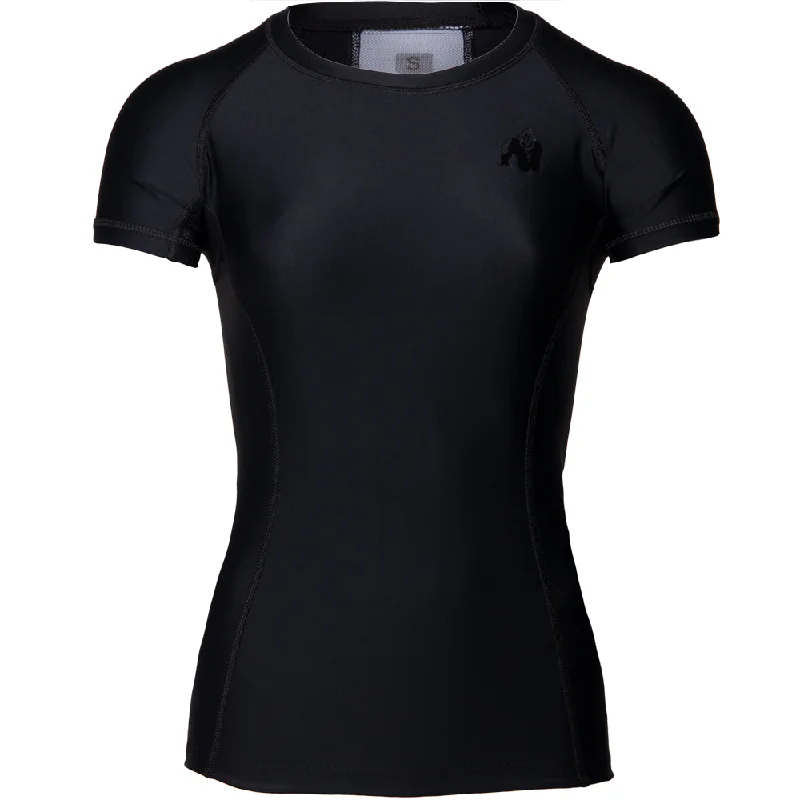 Tie - Dye Women T Shirt with a Bohemian VibeCarlin Compression Short Sleeve Top - Black/Black Tie - Dye Women T Shirt with a Bohemian VibeCarlin Compression Short Sleeve Top - Black/Black