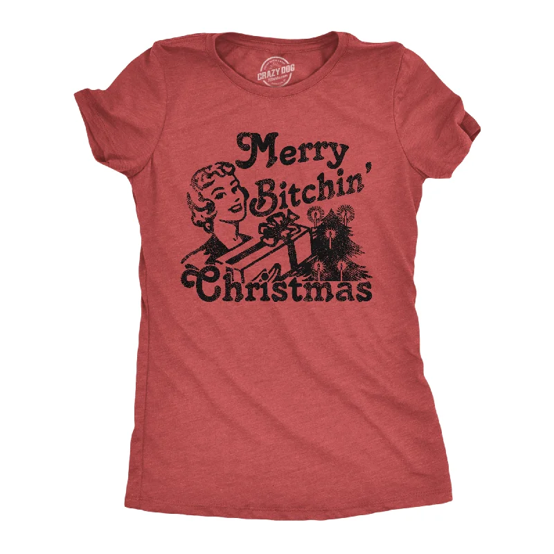 Organic Cotton Women T Shirt for Eco - Conscious WearersMerry Bitchin Christmas Women's T Shirt Organic Cotton Women T Shirt for Eco - Conscious WearersMerry Bitchin Christmas Women's T Shirt