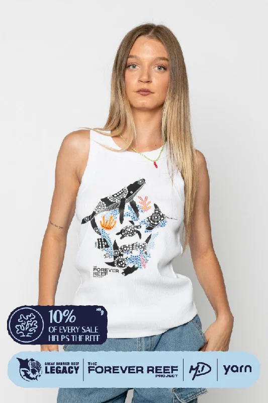 Graphic Print Women T Shirt for a Trendy StatementProtect Our Coral To Save Our Reef White Women's Organic Rib Tank Top Graphic Print Women T Shirt for a Trendy StatementProtect Our Coral To Save Our Reef White Women's Organic Rib Tank Top