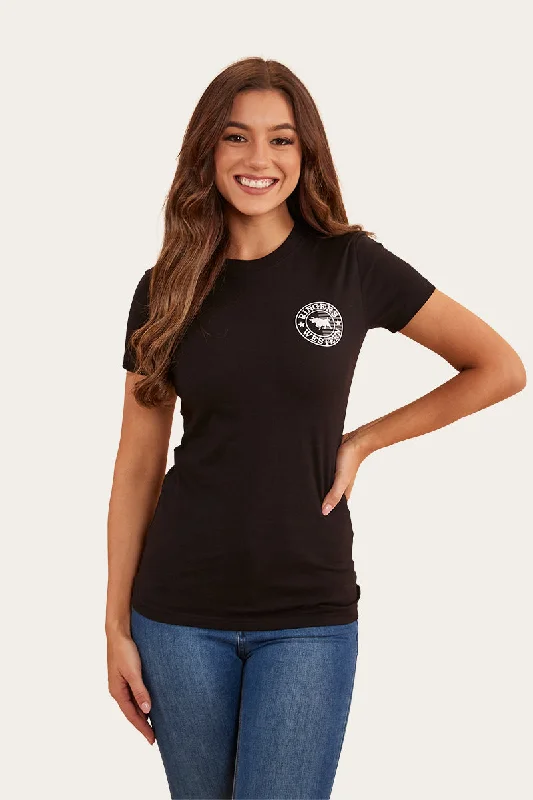 V - Neck Women T Shirt to Enhance the NecklineSignature Bull Flag Womens Classic Fit T-Shirt - Black V - Neck Women T Shirt to Enhance the NecklineSignature Bull Flag Womens Classic Fit T-Shirt - Black