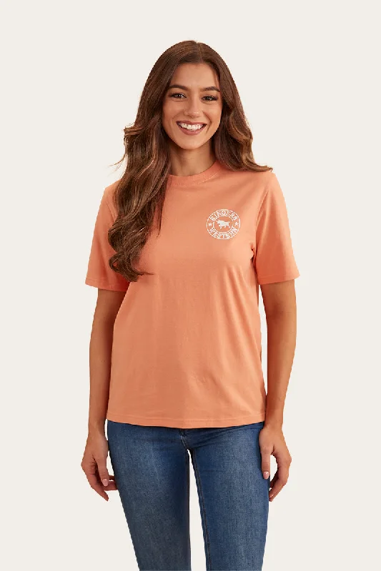 Graphic Print Women T Shirt for a Trendy StatementSignature Bull Womens Loose T-Shirt - Sunset Graphic Print Women T Shirt for a Trendy StatementSignature Bull Womens Loose T-Shirt - Sunset