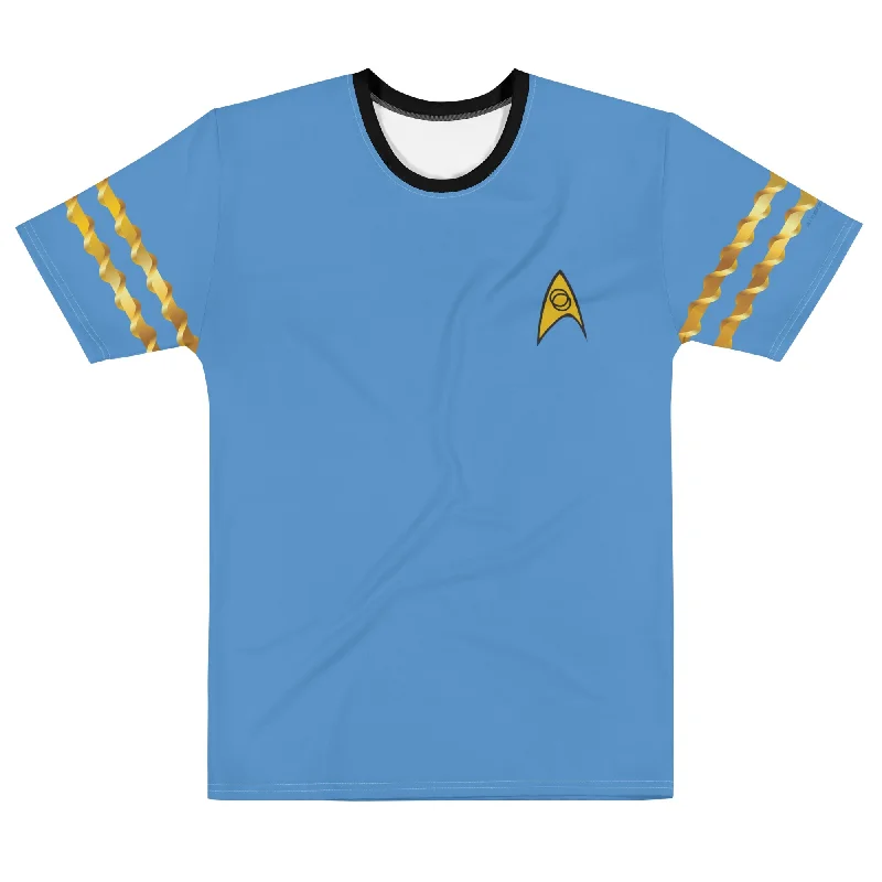 V - Neck Women T Shirt to Enhance the NecklineStar Trek: The Original Series Science Uniform T-Shirt V - Neck Women T Shirt to Enhance the NecklineStar Trek: The Original Series Science Uniform T-Shirt